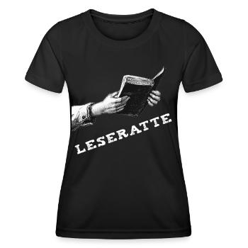 Buch – Leseratte - Frauen Funktions-T-Shirt - Schwarz - Vorne - AI Model Female 172 light (172cm)