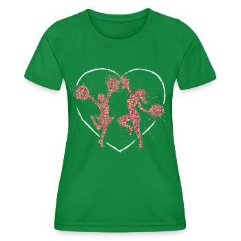 Cheerleader, Choreography, Dance Group, Football, Sport - Women's Functional T-Shirt - kelly green - Front - AI Model Female 172 dark (172cm)