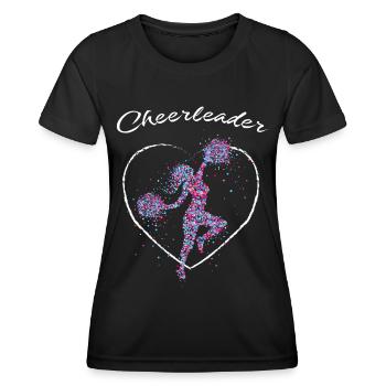 Cheerleader Cheerleading Meisterschaft Wettbewerb - Frauen Funktions-T-Shirt - Schwarz - Vorne - AI Model Female 172 light (172cm)