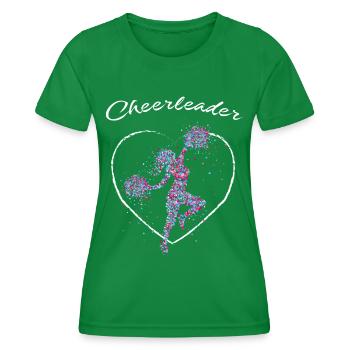 Cheerleader Cheerleading Championship Competition - Women's Functional T-Shirt - kelly green - Front - AI Model Female 172 dark (172cm)