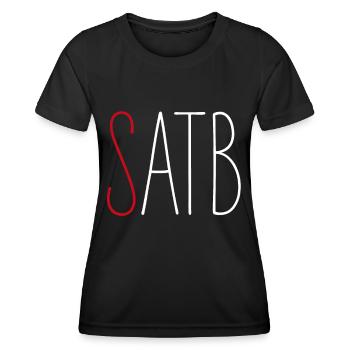 SATB Soprano Singer Musician Choir Singing - Women's Functional T-Shirt - black - Front - AI Model Female 172 light (172cm)
