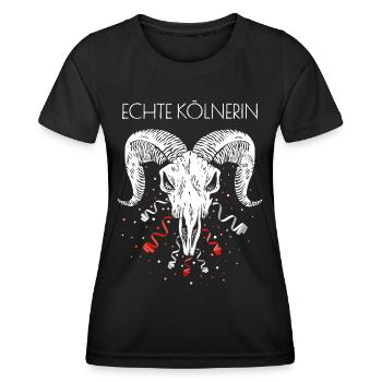 Echte Kölnerin Köln Cologne Colonia Fußballfan - Frauen Funktions-T-Shirt - Schwarz - Vorne - AI Model Female 172 light (172cm)