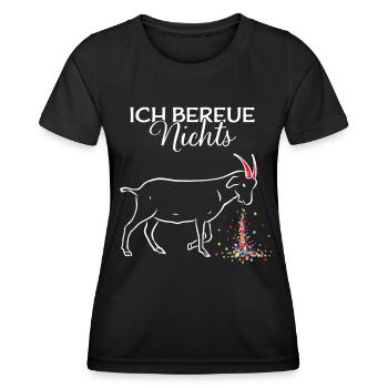Konfetti Kotzen Karneval Fasching Kölsch Geißbock - Frauen Funktions-T-Shirt - Schwarz - Vorne - AI Model Female 172 light (172cm)