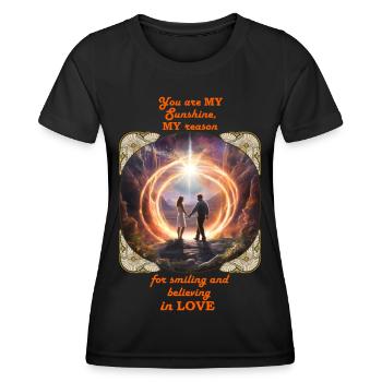 You are my sun Happy holidays - Women's Functional T-Shirt - black - Front - AI Model Female 172 light (172cm)
