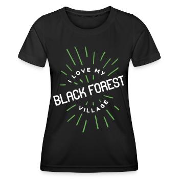 Schwarzwald Schwarzwaldmädel Dorf Landei Landwirte - Frauen Funktions-T-Shirt - Schwarz - Vorne - AI Model Female 172 light (172cm)
