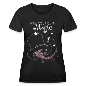 Sorcier Chapeau Tricksters Magicien Spectacle de magie - T-shirt sport Femme - noir - Devant - AI Model Female 172 light (172cm)