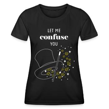 Magicien de scène, Farceur, Magicien de rue, Magie - T-shirt sport Femme - noir - Devant - AI Model Female 172 light (172cm)