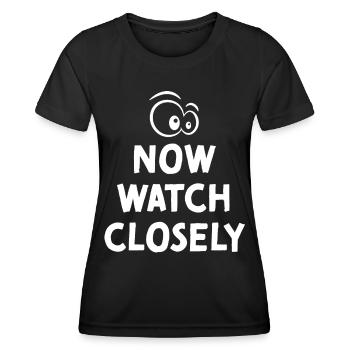 Spectacle de magie Illusionniste Trickster Magicien Magie - T-shirt sport Femme - noir - Devant - AI Model Female 172 light (172cm)