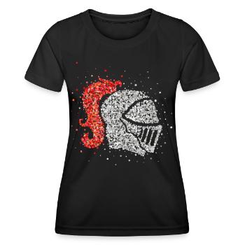 Ritter Ritterrüstung Helm Ritterhelm Tempelritter - Frauen Funktions-T-Shirt - Schwarz - Vorne - AI Model Female 172 light (172cm)