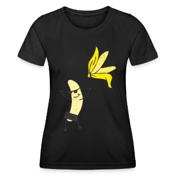 Nackte Banane Früchte Frucht Freikörperkultur - Frauen Funktions-T-Shirt - Schwarz - Vorne - AI Model Female 172 light (172cm)