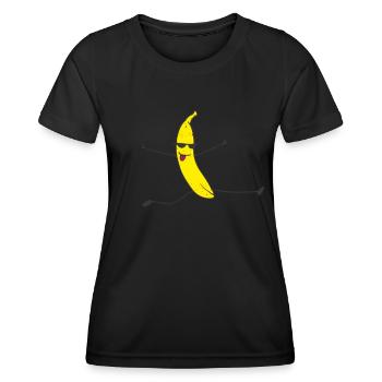 Banana Split Banana Fruits Alimentation saine - T-shirt sport Femme - noir - Devant - AI Model Female 172 light (172cm)