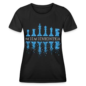 Maître d’échecs Joueur d’échecs Echecs Echec et mat - T-shirt sport Femme - noir - Devant - AI Model Female 172 light (172cm)