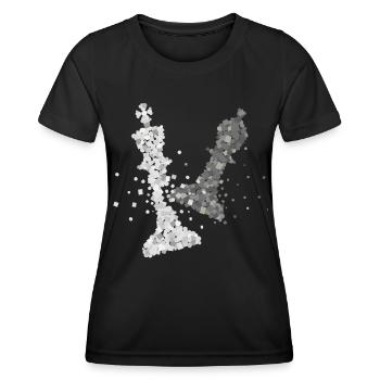 Échecs, Tournoi d’échecs, Joueur d’échecs, Pièces d’échecs - T-shirt sport Femme - noir - Devant - AI Model Female 172 light (172cm)