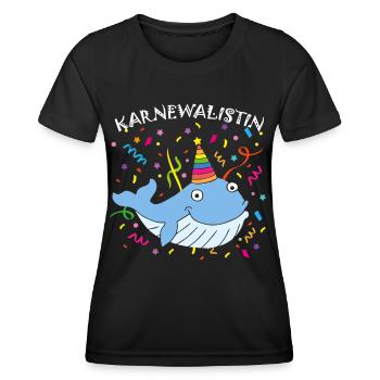Karnevalist Kölner Karneval Fasching Konfetti - Frauen Funktions-T-Shirt - Schwarz - Vorne - AI Model Female 172 light (172cm)