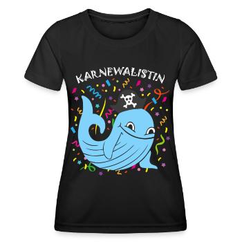 Carnaval de Cologne Confettis de carnaval Artiste de carnaval - T-shirt sport Femme - noir - Devant - AI Model Female 172 light (172cm)