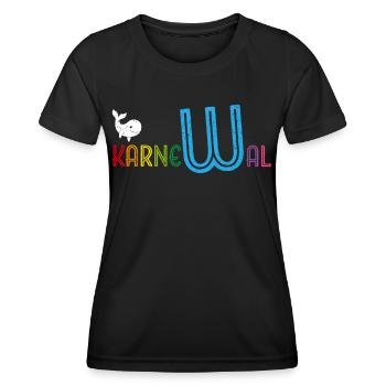 Carnaval, Carnaval, Confettis, Lundi gras, Fous - T-shirt sport Femme - noir - Devant - AI Model Female 172 light (172cm)