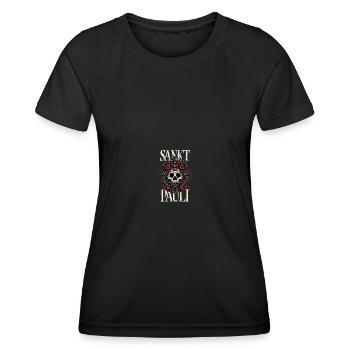 Sankt Pauli St. Pauli Skull Paulian Gift - Women's Functional T-Shirt - black - Front - AI Model Female 172 light (172cm)