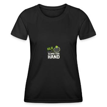 Tennisspieler Tennisspiel Tennis Geschenk - Frauen Funktions-T-Shirt - Schwarz - Vorne - AI Model Female 172 light (172cm)