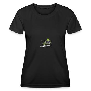 Tennisspieler Tennisspiel Tennis Geschenk - Frauen Funktions-T-Shirt - Schwarz - Vorne - AI Model Female 172 light (172cm)