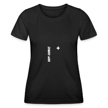 Suisse Hopp Schwiiz Flag Fanshirt Cadeau - T-shirt sport Femme - noir - Devant - AI Model Female 172 light (172cm)