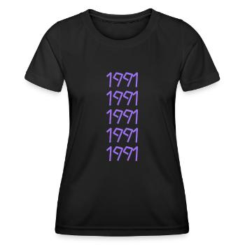1991 - Women's Functional T-Shirt - black - Front - AI Model Female 172 light (172cm)
