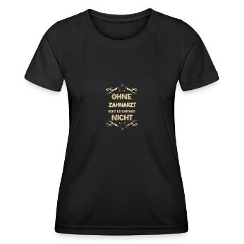 Zahnarzt als Zahnarzt - Frauen Funktions-T-Shirt - Schwarz - Vorne - AI Model Female 172 light (172cm)