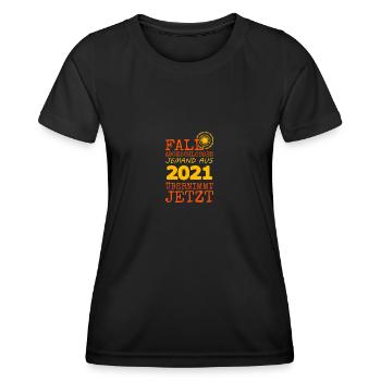 Fall 2021 - Frauen Funktions-T-Shirt - Schwarz - Vorne - AI Model Female 172 light (172cm)