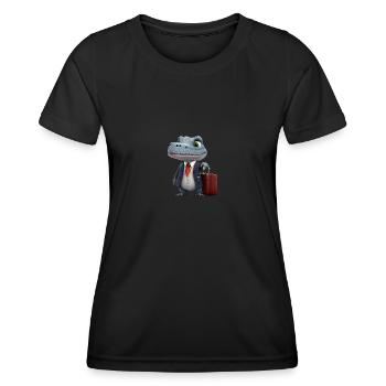 Business crocodile - Women's Functional T-Shirt - black - Front - AI Model Female 172 light (172cm)