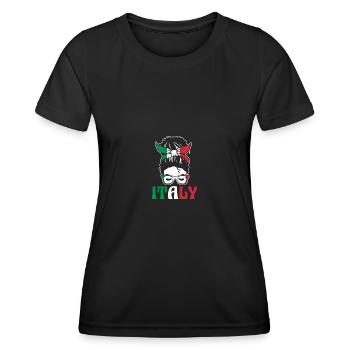 Italie Italien Italien Italie - T-shirt sport Femme - noir - Devant - AI Model Female 172 light (172cm)
