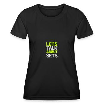 Tennisspieler Tennisspielerin Geschenk Tennisball - Frauen Funktions-T-Shirt - Schwarz - Vorne - AI Model Female 172 light (172cm)