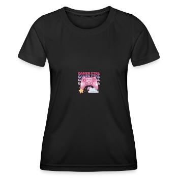 Gamer Gift Gamers Gamer Gamepad - Women's Functional T-Shirt - black - Front - AI Model Female 172 light (172cm)