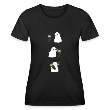 Geist K II Meter - Frauen Funktions-T-Shirt - Schwarz - Vorne - AI Model Female 172 light (172cm)