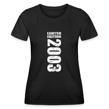 20. Geburtstag Limited Edition 2003 - Frauen Funktions-T-Shirt - Schwarz - Vorne - AI Model Female 172 light (172cm)