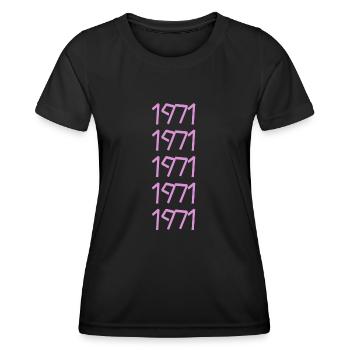 Vintage 1971 - Women's Functional T-Shirt - black - Front - AI Model Female 172 light (172cm)