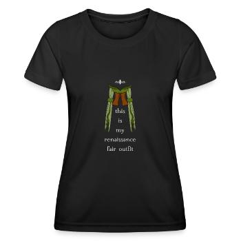 Festival médiéval de la Renaissance - T-shirt sport Femme - noir - Devant - AI Model Female 172 light (172cm)