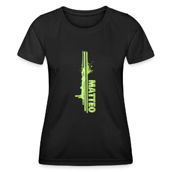 Geschenk für Matteo - Frauen Funktions-T-Shirt - Schwarz - Vorne - AI Model Female 172 light (172cm)