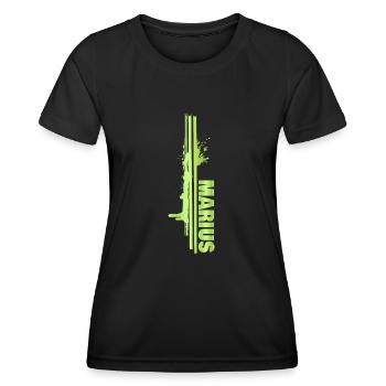 Maler Malerei Farbklecks Painter Marius - Frauen Funktions-T-Shirt - Schwarz - Vorne - AI Model Female 172 light (172cm)