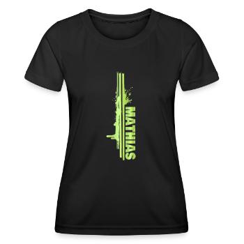 Maler Mathias - Frauen Funktions-T-Shirt - Schwarz - Vorne - AI Model Female 172 light (172cm)