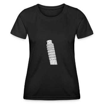 Leaning Tower of Pisa Italy Sight - Women's Functional T-Shirt - black - Front - AI Model Female 172 light (172cm)