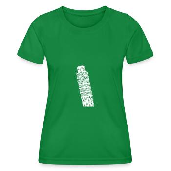 Leaning Tower of Pisa Italy Sight - Women's Functional T-Shirt - kelly green - Front - AI Model Female 172 dark (172cm)