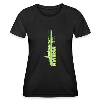Une touche de couleur Marian - T-shirt sport Femme - noir - Devant - AI Model Female 172 light (172cm)