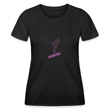 Eau Mariel - T-shirt sport Femme - noir - Devant - AI Model Female 172 light (172cm)