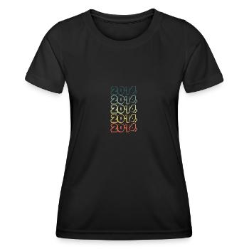 2014 - Frauen Funktions-T-Shirt - Schwarz - Vorne - AI Model Female 172 light (172cm)