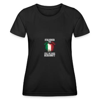 Italiener Italien - Frauen Funktions-T-Shirt - Schwarz - Vorne - AI Model Female 172 light (172cm)