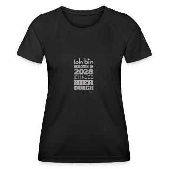 2028 - T-shirt sport Femme - noir - Devant - AI Model Female 172 light (172cm)