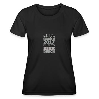 en 2017 - T-shirt sport Femme - noir - Devant - AI Model Female 172 light (172cm)