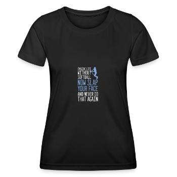 Softball - T-shirt sport Femme - noir - Devant - AI Model Female 172 light (172cm)