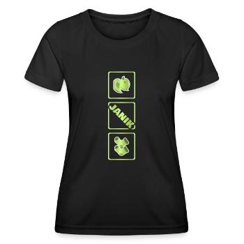 Naissance Janik - T-shirt sport Femme - noir - Devant - AI Model Female 172 light (172cm)