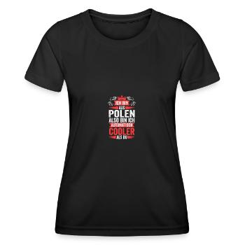 Pole Polnisch Polen - Frauen Funktions-T-Shirt - Schwarz - Vorne - AI Model Female 172 light (172cm)