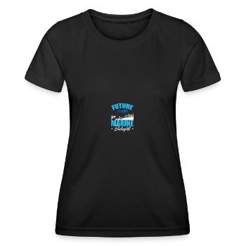 Biologiste marin Biologie marine - T-shirt sport Femme - noir - Devant - AI Model Female 172 light (172cm)